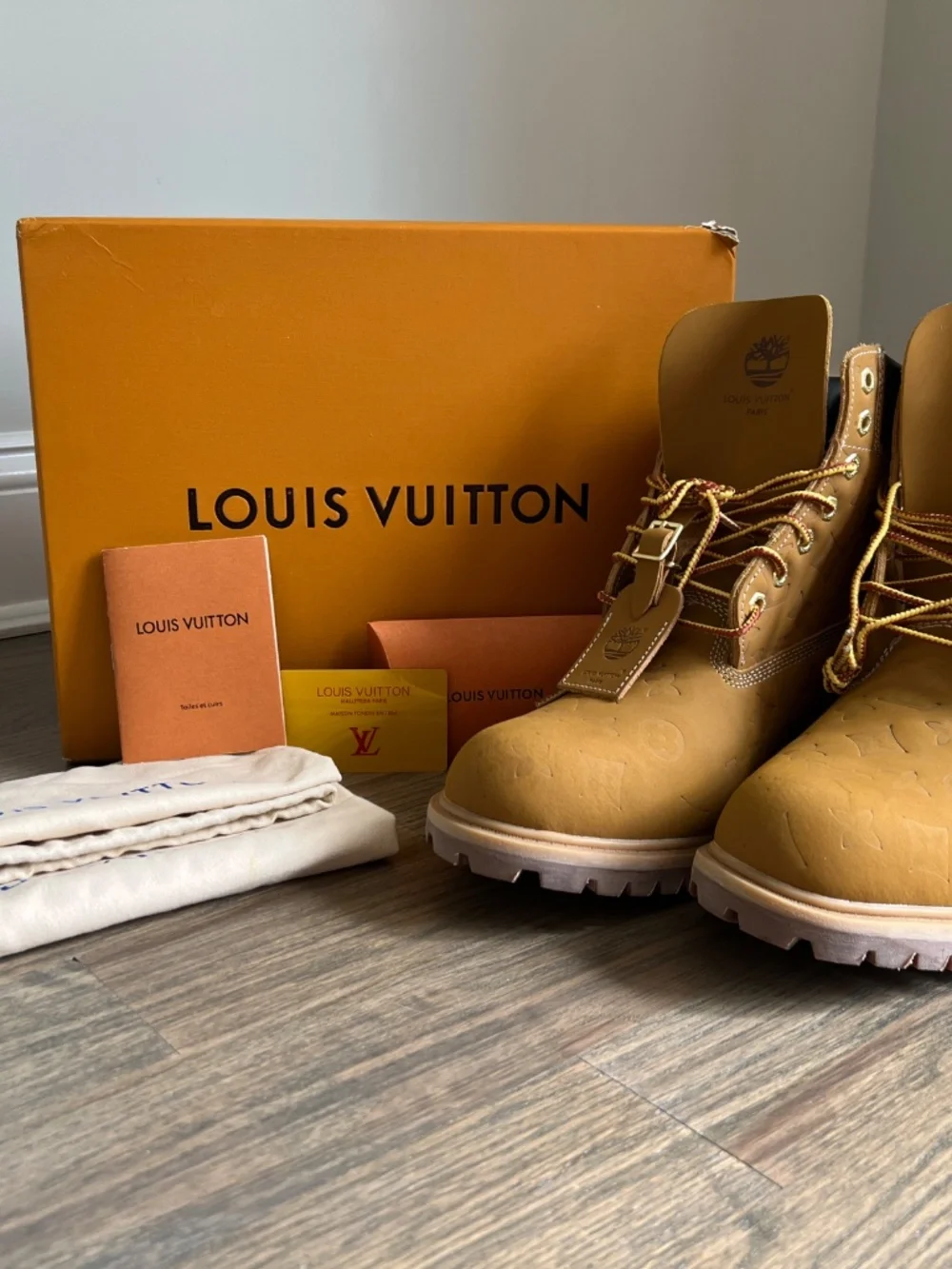 Louis Vuitton x Timberland 6” Ankle Blot in Wheat Monogtam